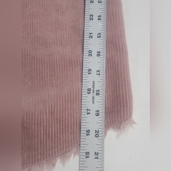 Tribal Women's Size 1X Mauve Corduroy Raw Hem Button Front Shacket, Jacket/Shirt - Picture 2 of 9